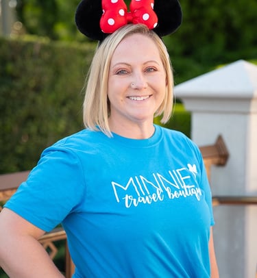 Amy Haskell pictured at Disney's Magic Kingdom® Park.
