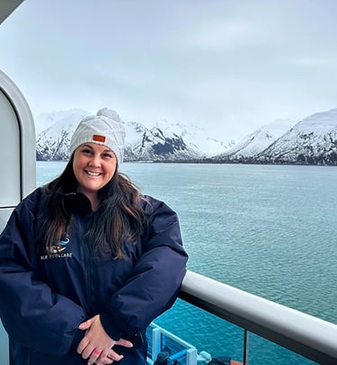 Jen Robinson pictured on board Princess Cruises.