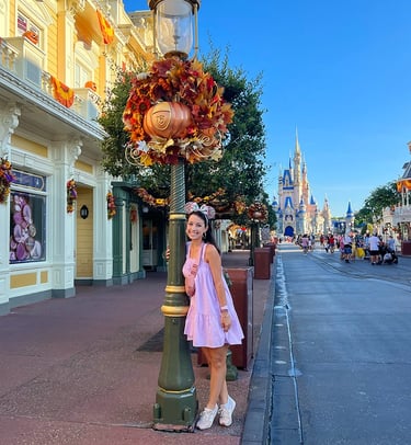 Jessica Henderson pictured on Main Street, U.S.A.® inside Disney's Magic Kingdom® Park.