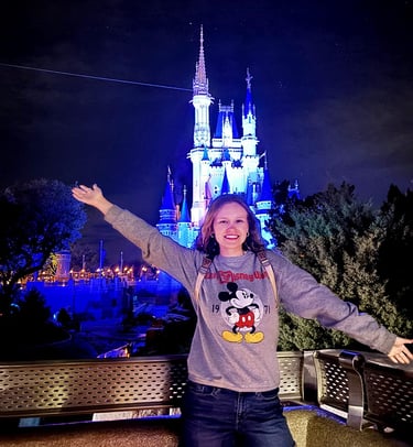 Payton King pictured inside Disney's Magic Kingdom® Park at Walt Disney World®.