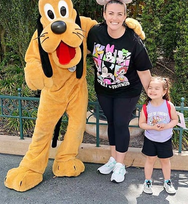 Sarah Rengulbai pictured with Pluto