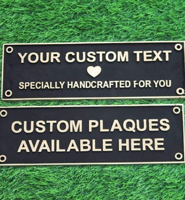 two signs with a heart shaped sign on them