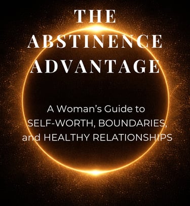 The Abstinence Advantage book cover by Amani Darena featuring a glowing ring of light.