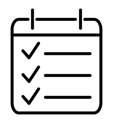 Símbolo de uma agenda, indicando agendamento simples e eficaz