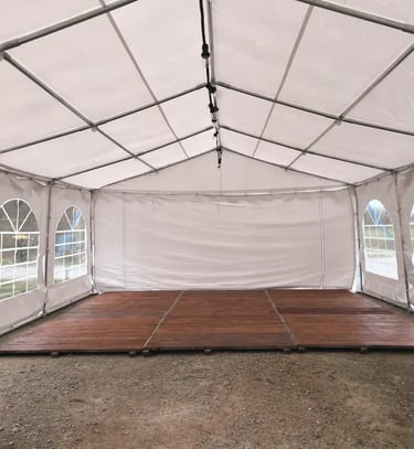 piste de danse sous barnum de réception