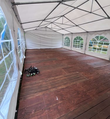 Plancher sous chapiteau 40m2