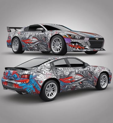 A vibrant display of various custom signs and banners.