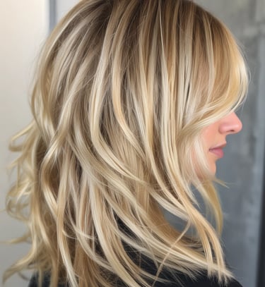 A stylist applying color to a client's hair.