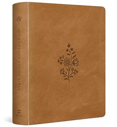 a book with a brown leather cover and a brown leather cover bible journaling bible