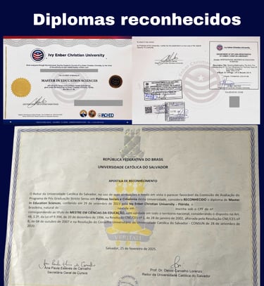 Diplomas reconhecidos