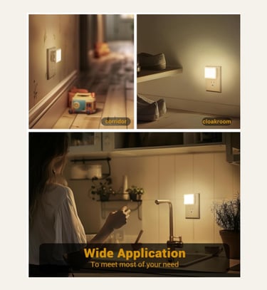 JandCase Night Lights Plug into Wall 2 Pack Warm White