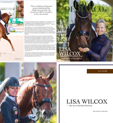 Lisa Wilcox on the cover of Polo DeMarco Magazine 