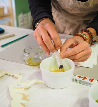 atelier initiation cyanotype grenoble avec Atie Lazuli