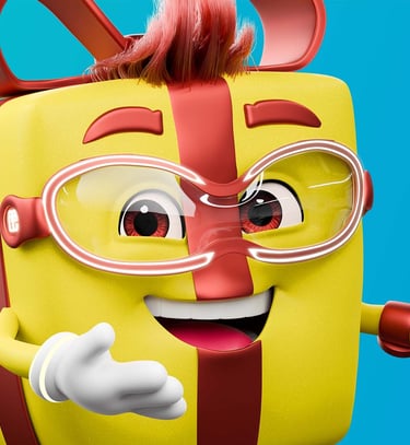 mascote 3D personagem 3D