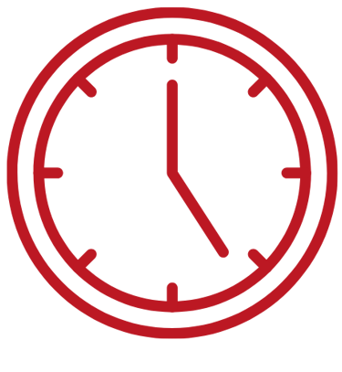 a clock with a red clock on it