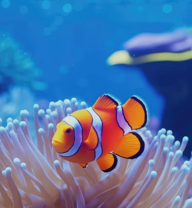 a clown fish in a coral reef