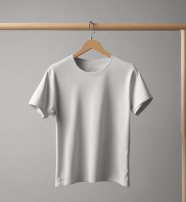 A collection of handcrafted items on a table including wooden candle holders, lamps with gray textured shades, and decorative bowls. A woven leather bag is visible on the right, while various materials and tools can be seen in the background.