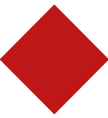 a red square with a diamond shaped diamond
