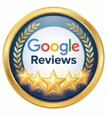 Insigne d'or Google Reviews 5 étoiles : La preuve de qualité du service Ramonage Direct à Nantes