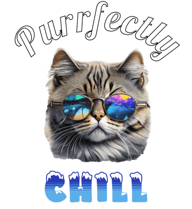 a cat with sunglasses and sunglasses on a black background