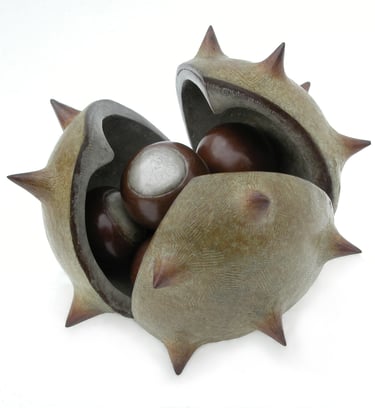 Bronze Sculpture Horse Chestnut Conker By Mark Richard Hall Sculptor
