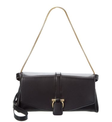 Medium Front Flap Leather Crossbody Bag