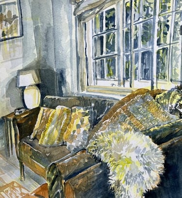 Watercolour: Familiar interior
