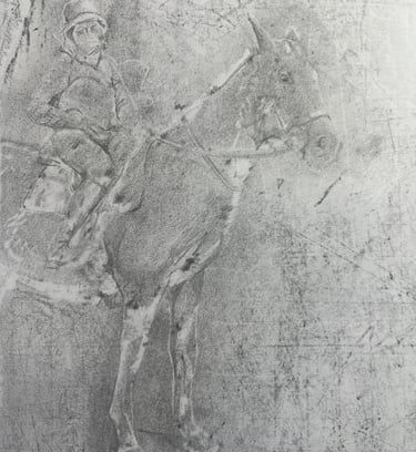 Dumfries house - morning ride out - imprint drawing