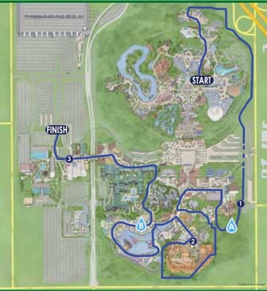 2016 runDisney Never Land 5K Course Map