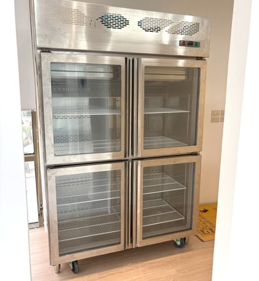 Commercial Refrigerator to store food at stable temperature in the kitchen.