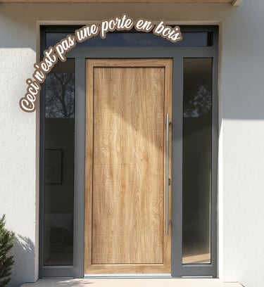 lepezel fermetures porte d'entrée imitation bois