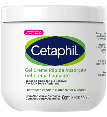 Gel Creme Hidratante Corporal para Pele Sensível Cetaphil 453g 