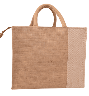 Reusable jute lunch bag for office and school use