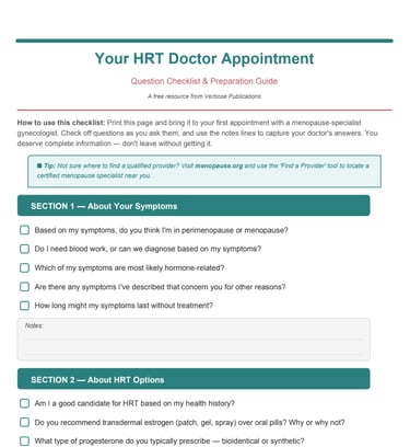 HRT Drd Checklist