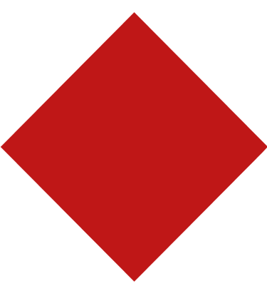 a red square with a diamond shaped diamond