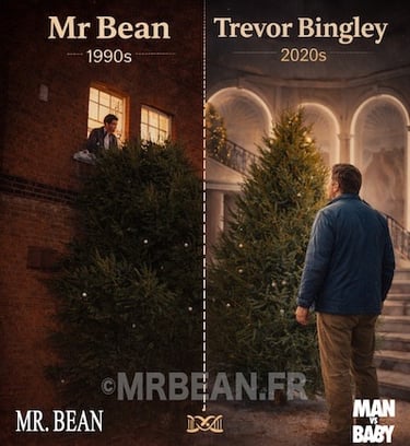 Seul face au bébé - Mr Bean - Trevor Bingley, beaucoup de points communs !