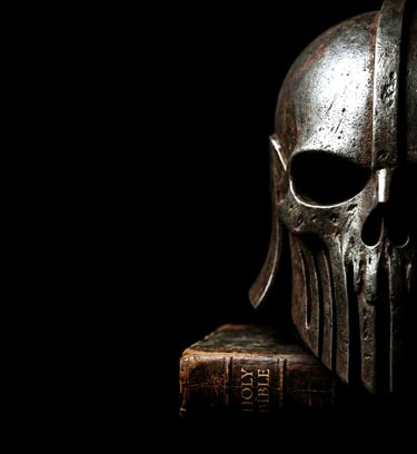 The Iron Remnant spiritual warfare dark fantasy warrior helmet