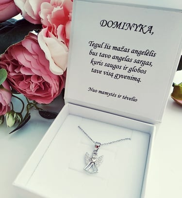 Sidabrinis angeliukas – krikštynų dovana vaikui