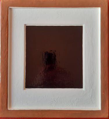 McCollum, colata di gesso dipinto 30x35 cm