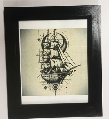Oleo print  Wall Art . Modern Wood  Wall Art., this product is manufactured to order.