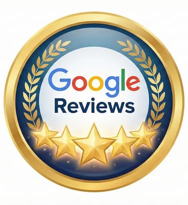 Insigne d'or Google Reviews 5 étoiles : La preuve de qualité du service Ramonage Direct à Nantes