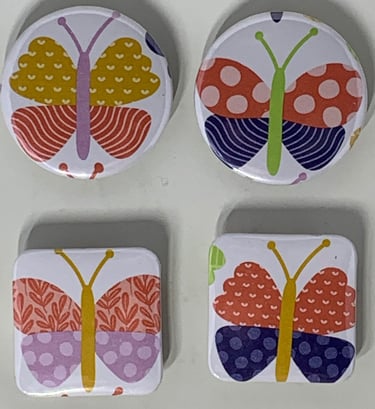 set of 4 butterfly magnets