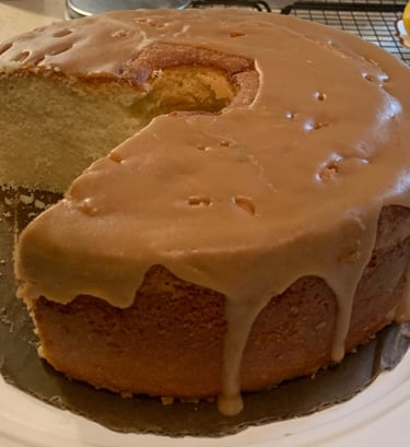 Carmel Dipped Pound Cake CakeMeAway Suga