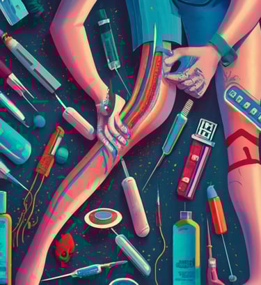 a person with a knife and a knife in their hands