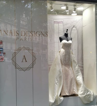 Boutique de robe de mariée Anaïs Designs Paris 