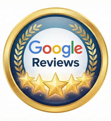 Insigne d'or Google Reviews 5 étoiles : La preuve de qualité du service Ramonage Direct à Nantes