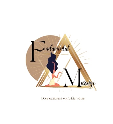 Logo de fondamental massage reflétant la puissance et la libération féminine