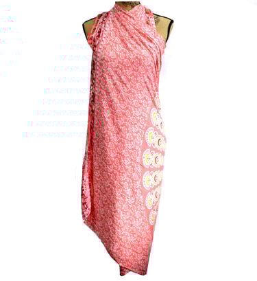 a dress with a pink dress on a mannequin