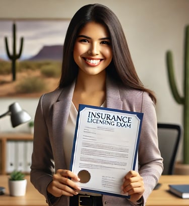 Young lady with an Arizona Insurance License