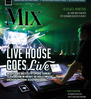 MIX Magazine November 2018 issue highlights the Live House Hollywood with Michael Warren